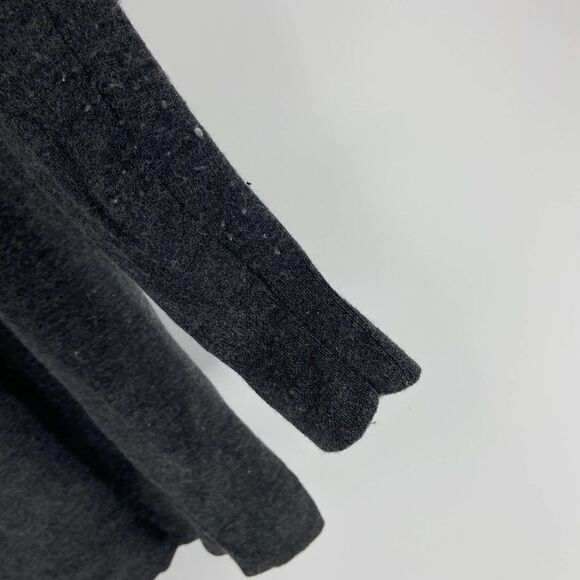 J. Crew Charcoal Gray V neck Long button Wool Cardigan Sweater womens xs - Picture 6 of 6